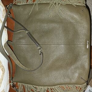 Rebecca Minkoff Olive Green Leather Fringe Bag